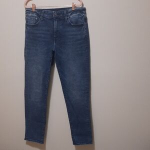 Express Men's Straight Jeans - Classic Blue